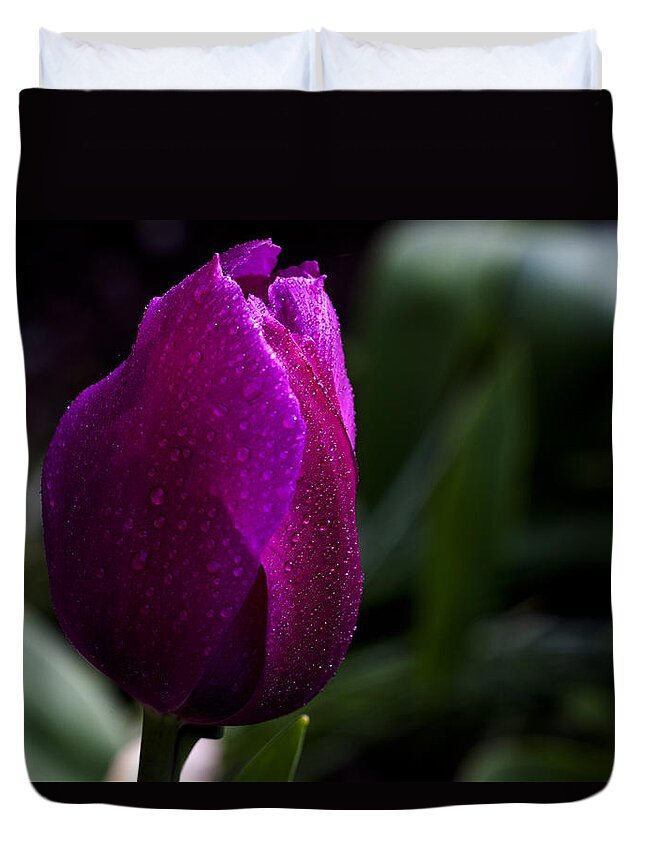 Tulip Duvet Cover featuring the photograph MonkGarden by Doug Norkum