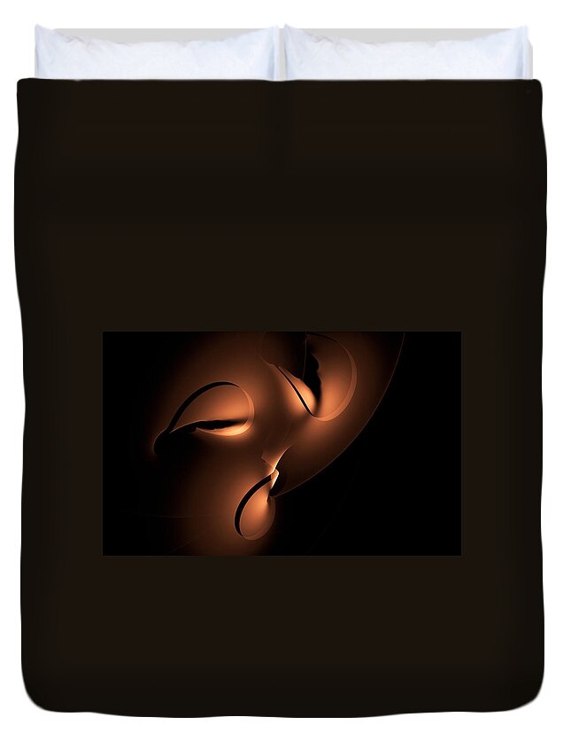 Fractal Duvet Cover featuring the digital art Moody by Gary Blackman