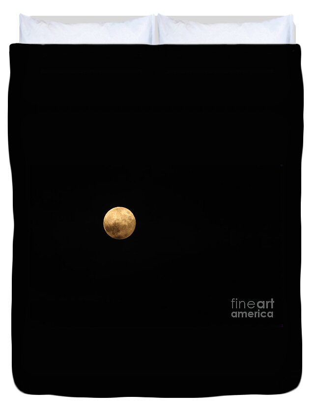Moon Duvet Cover featuring the photograph Moon Glow by Karen Adams