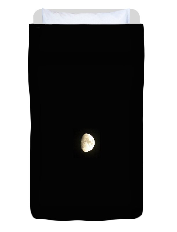 Postcard Duvet Cover featuring the digital art Moon Lit Night by Matthew Seufer