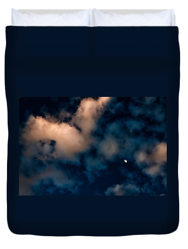 Hawaii Duvet Cover featuring the photograph Moon Over Maui  by Lars Lentz