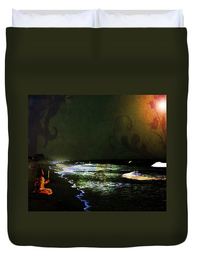 Hope In The Darkness Duvet Cover featuring the digital art Hope in the Darkness by Femina Photo Art By Maggie