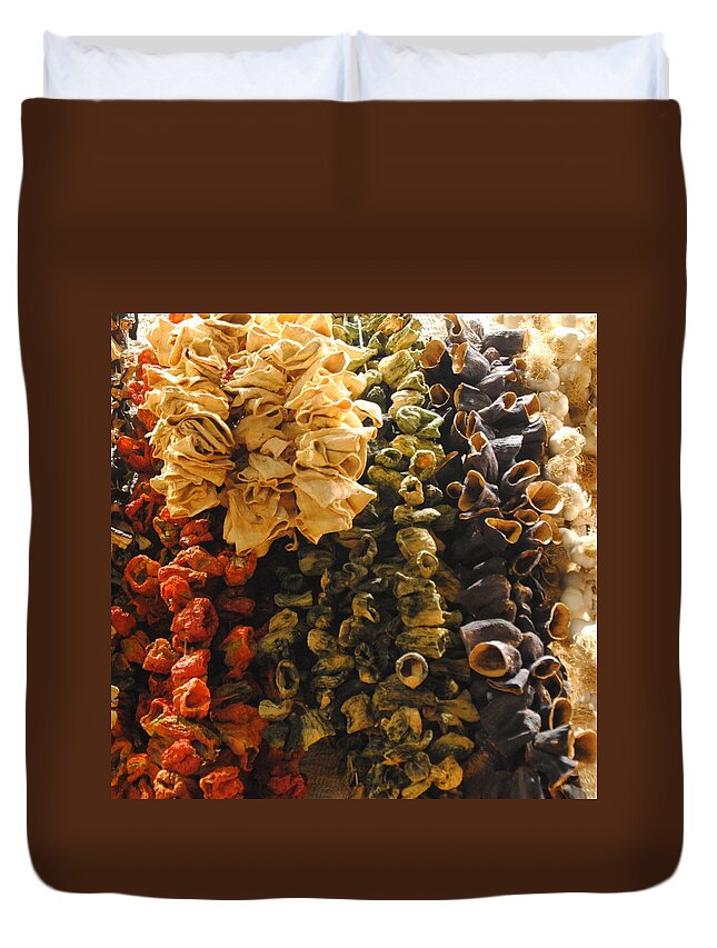Turkish Spices Duvet Cover featuring the photograph More Turkish Spices - Istanbul by Jacqueline M Lewis