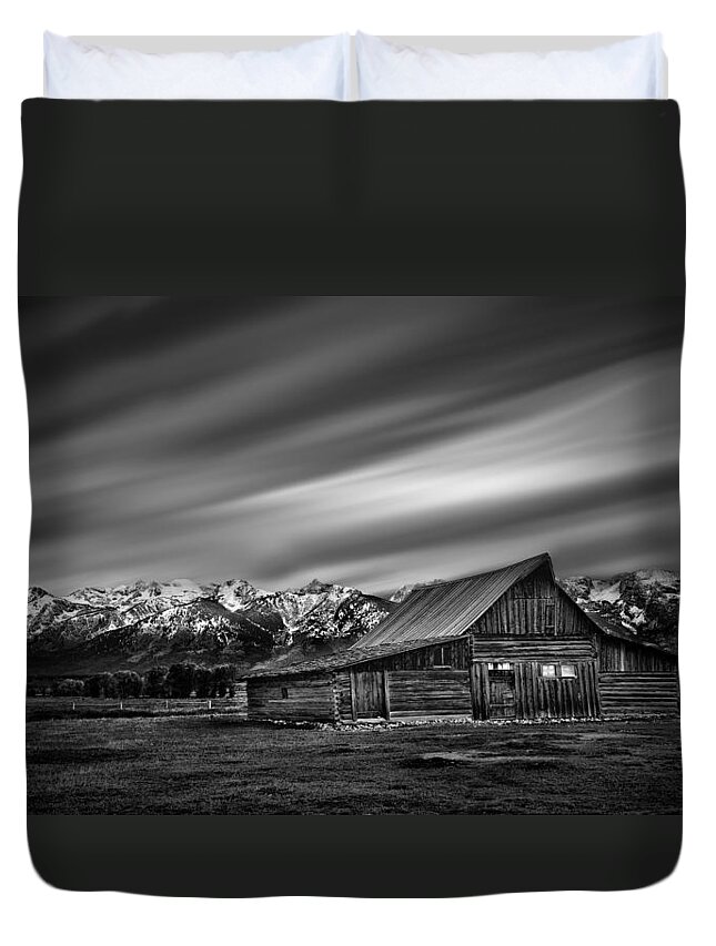 Mormon Duvet Cover featuring the photograph Mormon Row Historic Barn by Paul W Sharpe Aka Wizard of Wonders
