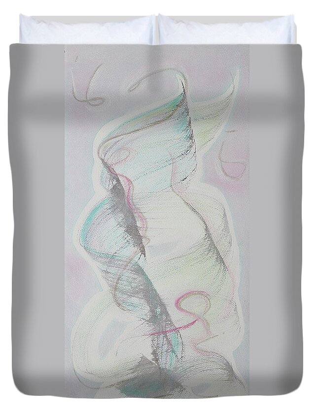Abstract Painting Duvet Cover featuring the painting Morning by Asha Carolyn Young