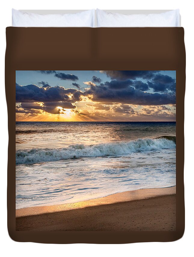 Cape Cod National Seashore Duvet Cover featuring the photograph Morning Clouds Square by Bill Wakeley