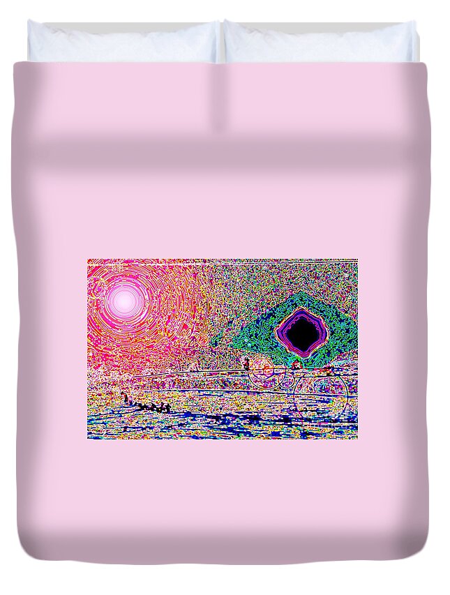 Morning Duvet Cover featuring the painting Morning by Julie Lueders 