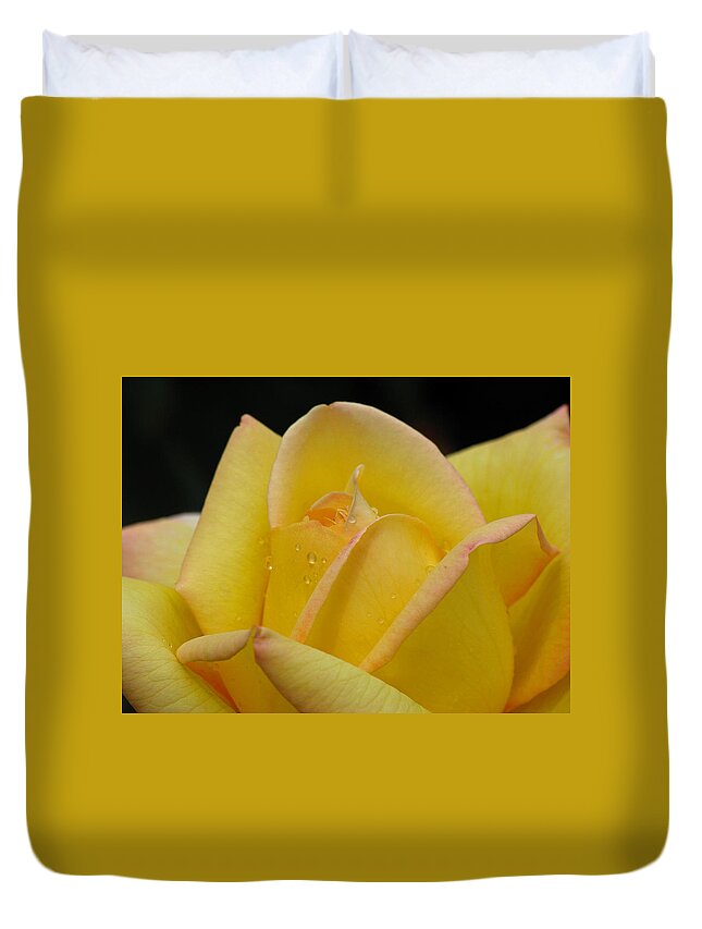 Rose Duvet Cover featuring the photograph Morning Kiss by Juergen Roth