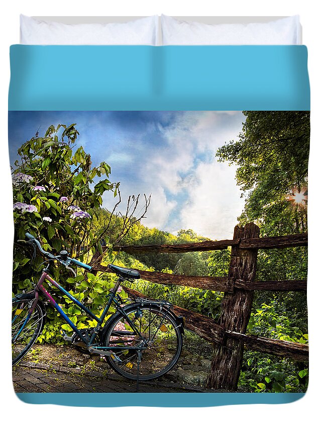 Appalachia Duvet Cover featuring the photograph Morning Ride by Debra and Dave Vanderlaan