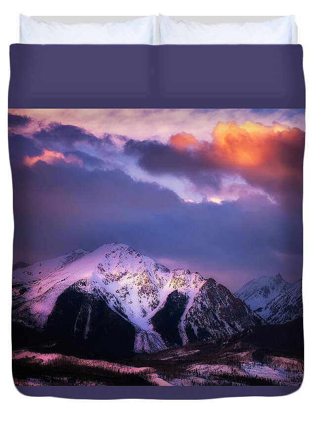 Storm Duvet Cover featuring the photograph Morning Storm by Darren White