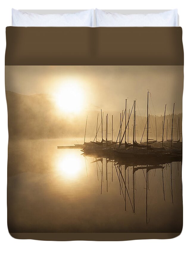 Soleil Duvet Cover featuring the photograph Morning Sun by Eunice Gibb
