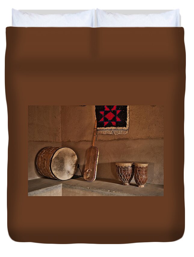 Morocco Duvet Cover featuring the photograph Moroccan traditional instruments by Ivan Slosar