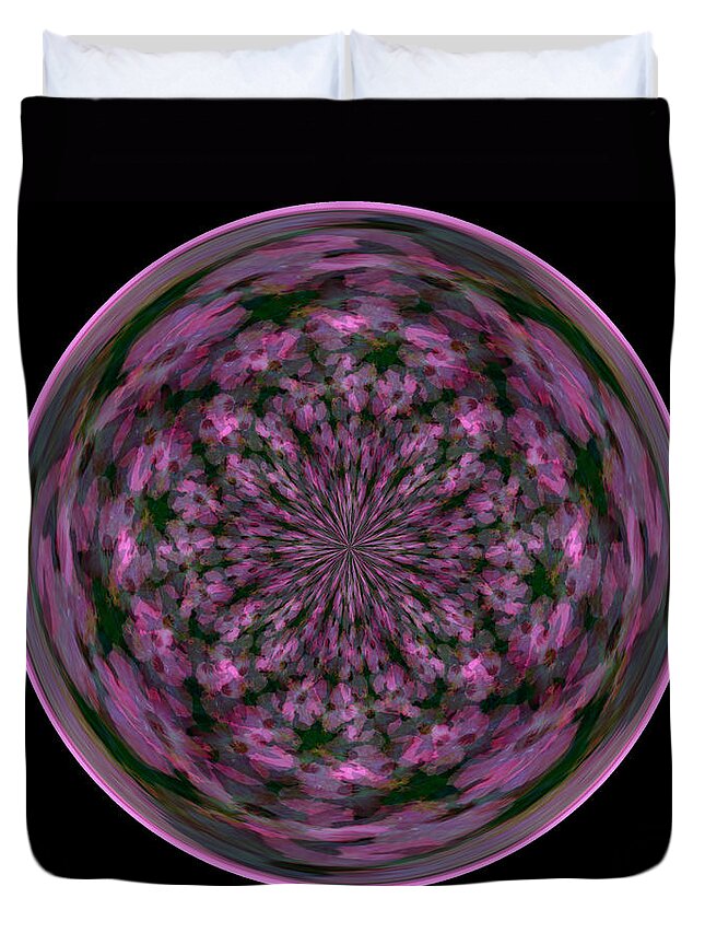  Duvet Cover featuring the digital art Morphed Art Globe 28 by Rhonda Barrett