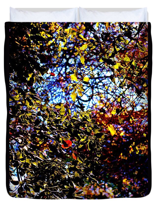 Trees Duvet Cover featuring the digital art Mosaic by Tamara Michael