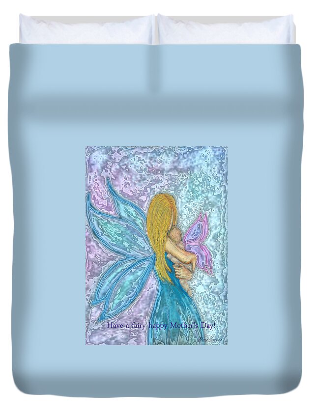 Fairy Duvet Cover featuring the photograph Mother's Day Fairy by Diana Haronis