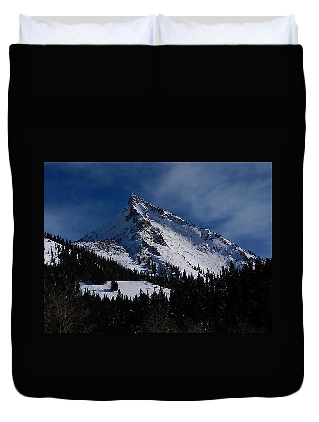 Mount Crested Butte Duvet Cover featuring the photograph Mount Crested Butte by Raymond Salani III