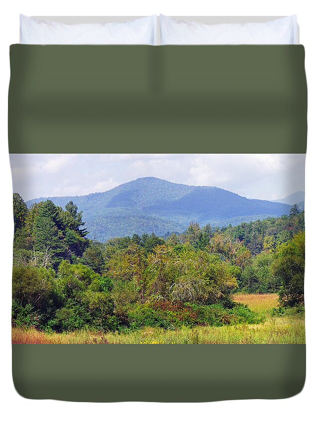 Landscapes Duvet Cover featuring the photograph Mountain and Valley near Brevard by Duane McCullough