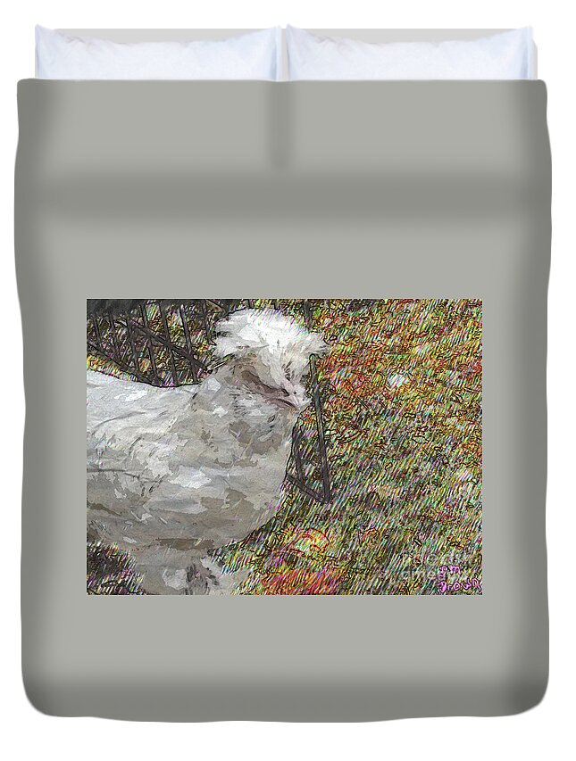Bird Duvet Cover featuring the photograph Mrs. Sultan Painted by Donna Brown