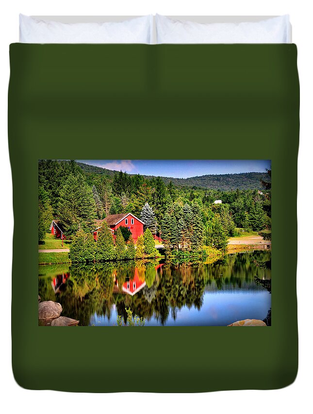 Mt. Snow Duvet Cover featuring the photograph Mt. Snow in Summer by Mitchell R Grosky