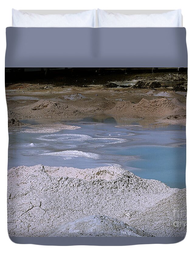 Yellowstone Duvet Cover featuring the photograph Mudpots Area I I I by Sharon Elliott