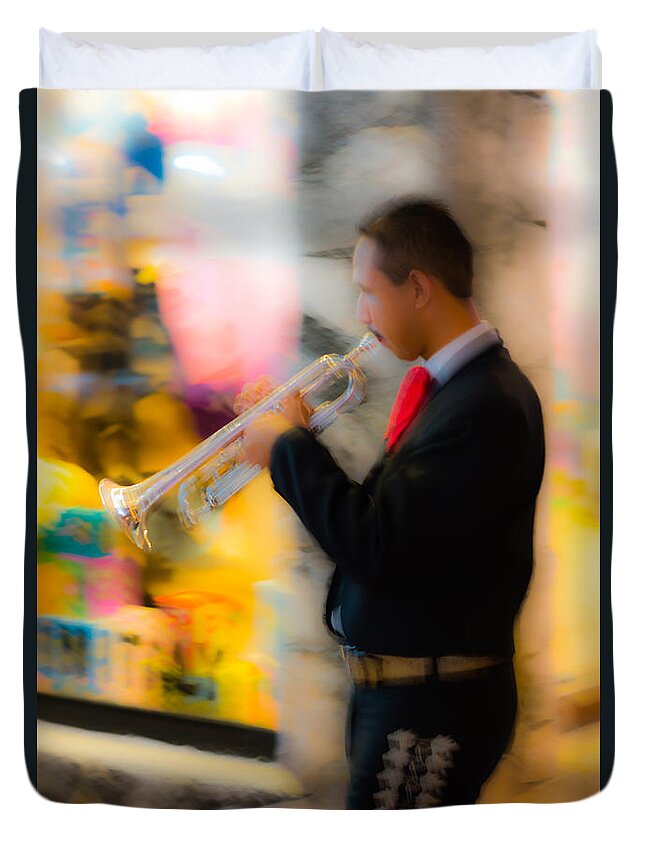 Music Duvet Cover featuring the photograph Musical Impression by David Downs
