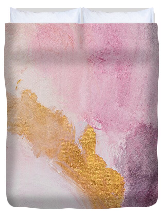 Muted Duvet Cover featuring the painting Muted Contempo by Nola James