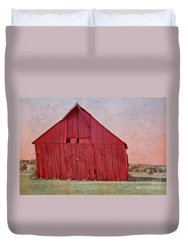 Wooden Barn Duvet Cover featuring the photograph My Days Are Done by Betty LaRue