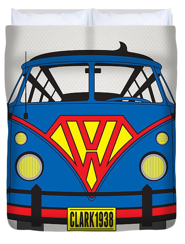 My Superhero Vw T1 Superman Duvet Cover For Sale By Chungkong Art