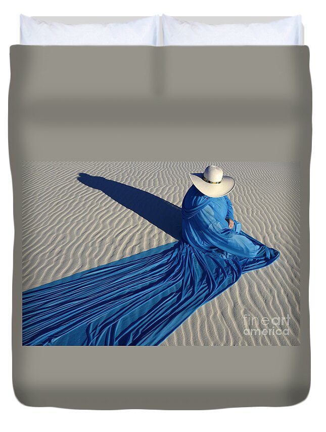 Into The Mystic Duvet Cover featuring the photograph Mystic Blue 1 by Bob Christopher