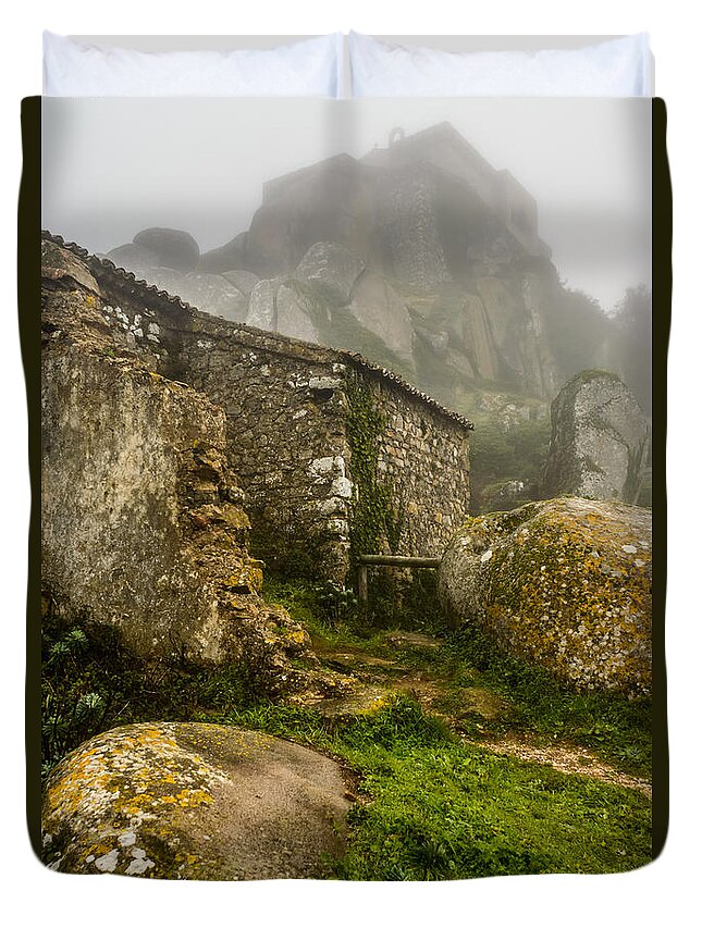 Chapel Duvet Cover featuring the photograph Mystic Mountain by Marco Oliveira