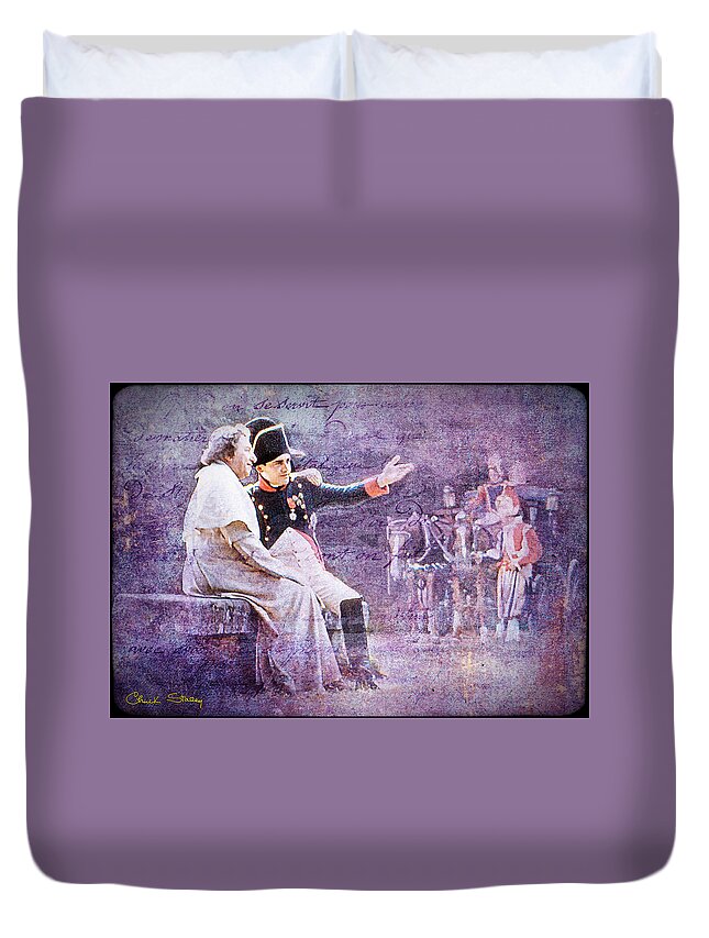 Napoleon Duvet Cover featuring the photograph Napoleon With the Pope by Chuck Staley