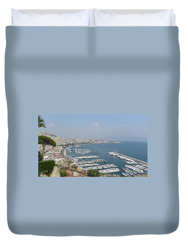 Napoli Duvet Cover featuring the photograph Napoli by Nora Boghossian