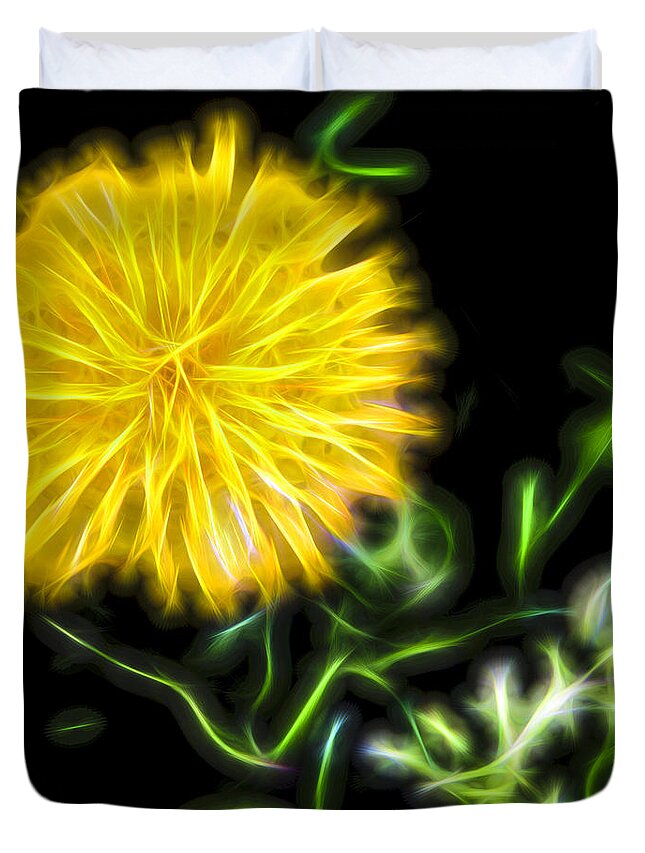 Flower Duvet Cover featuring the photograph Natural Electric beauty by Theodore Jones