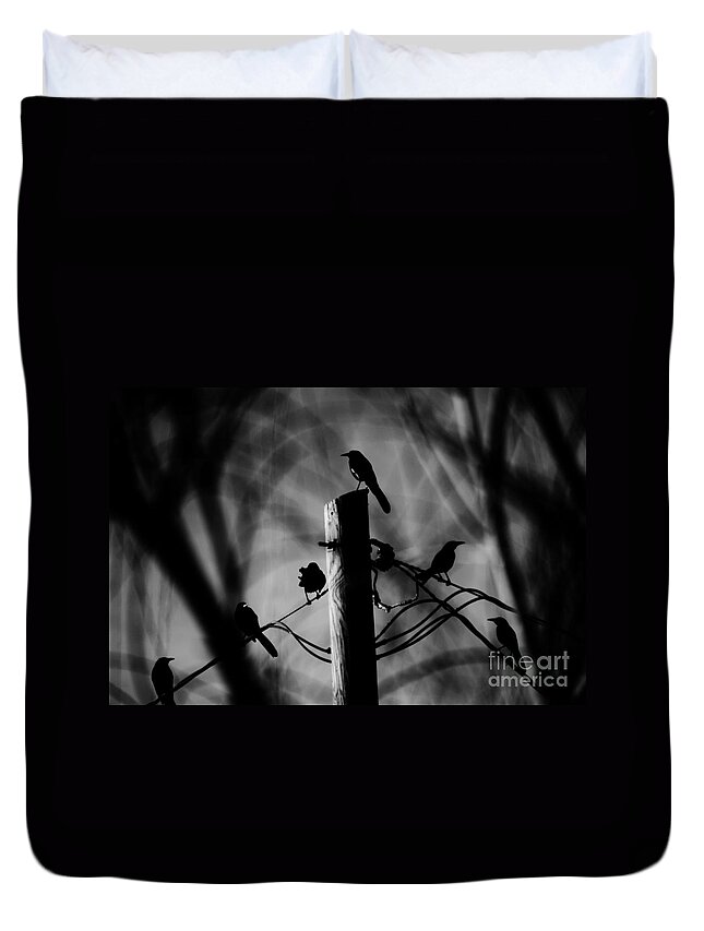Birds Duvet Cover featuring the photograph Nature in the Slums by Jessica S