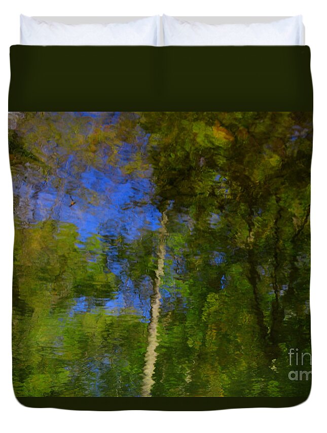 Nature Duvet Cover featuring the photograph Nature Reflecting by Melissa Petrey