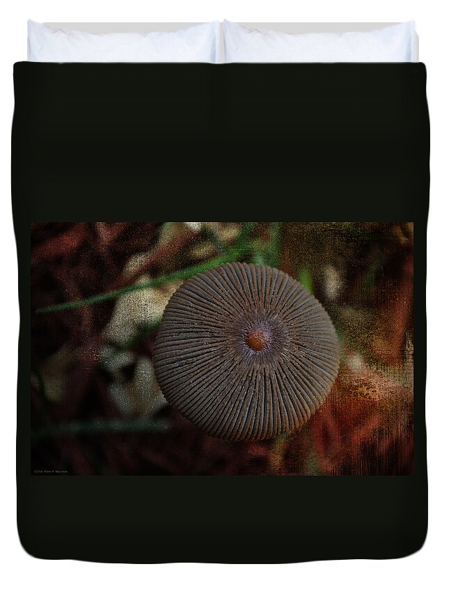 Nature's Button Duvet Cover featuring the photograph Nature's Button by Mary Machare