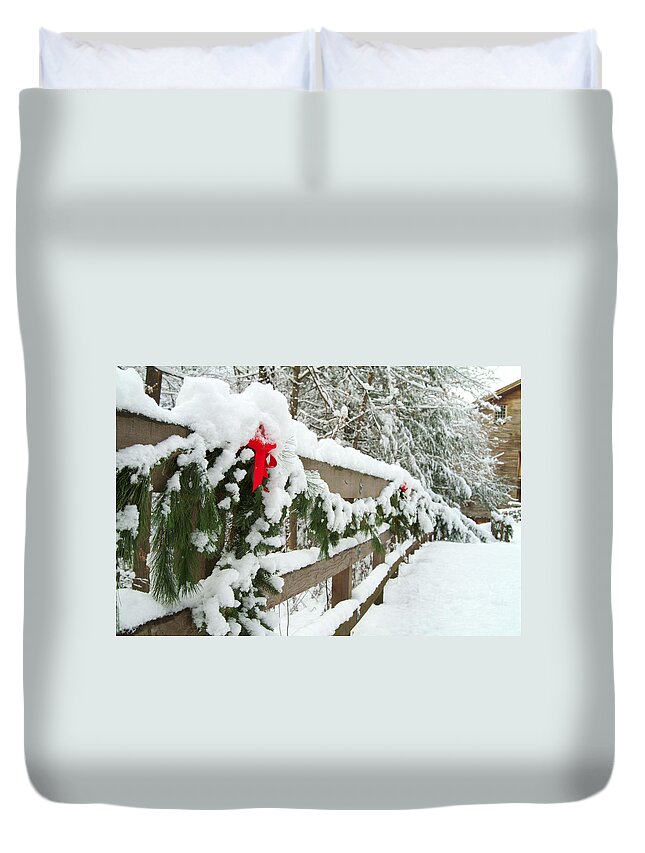 Christmas Duvet Cover featuring the photograph Nature's decorations by Michael McGowan