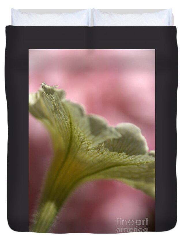 Petunia Flower Duvet Cover featuring the photograph Natures Lattice by Joy Watson