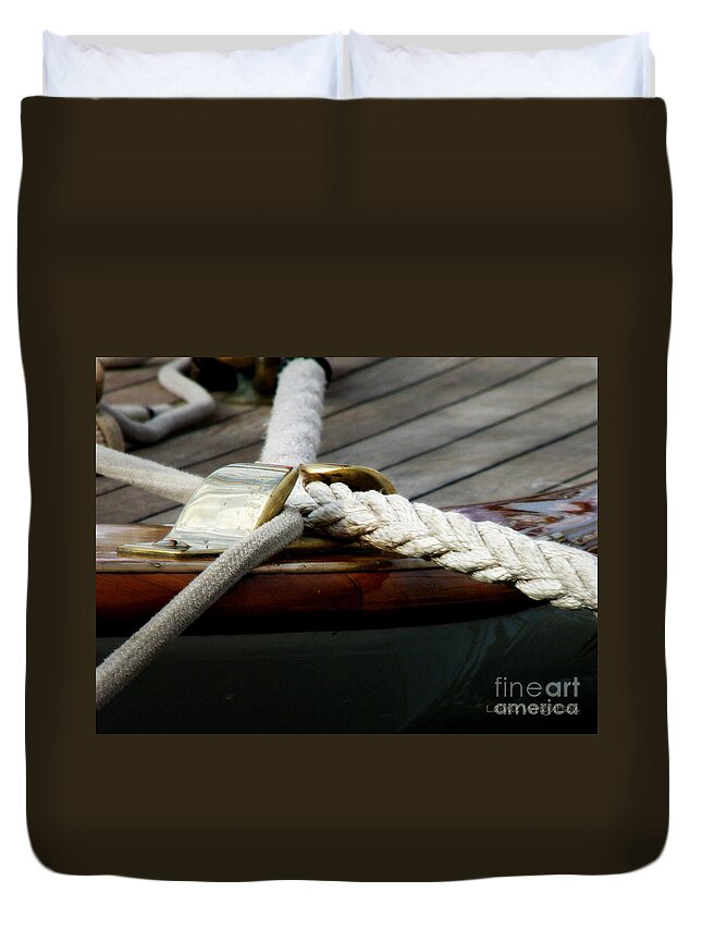 Nautical Duvet Cover featuring the photograph Nautical Textures by Lainie Wrightson