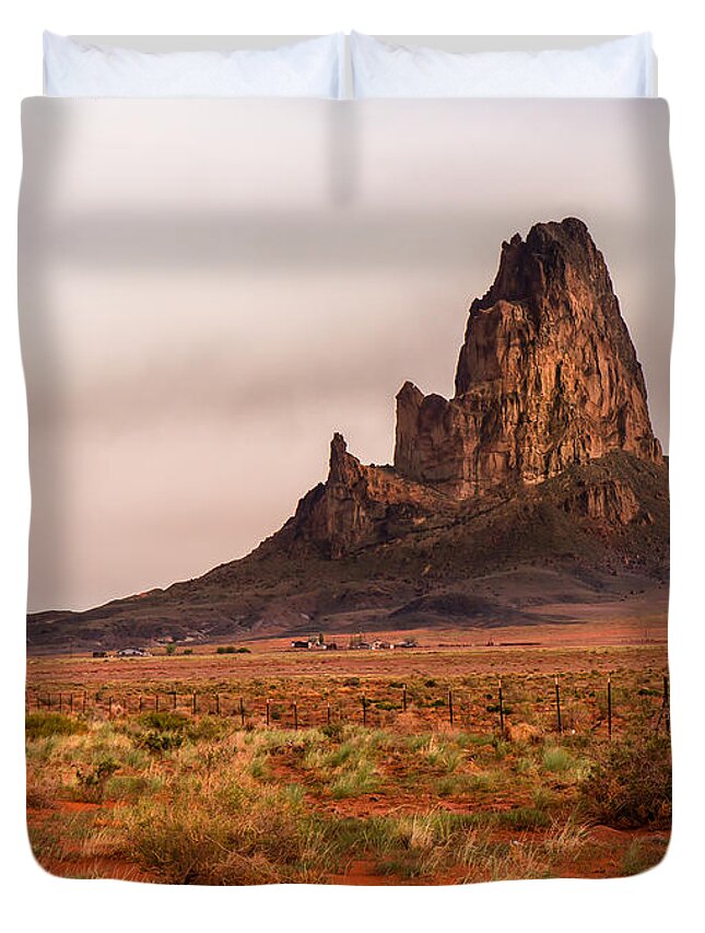 Monument Valley Duvet Cover featuring the photograph Navajo Wind by Tim Bryan