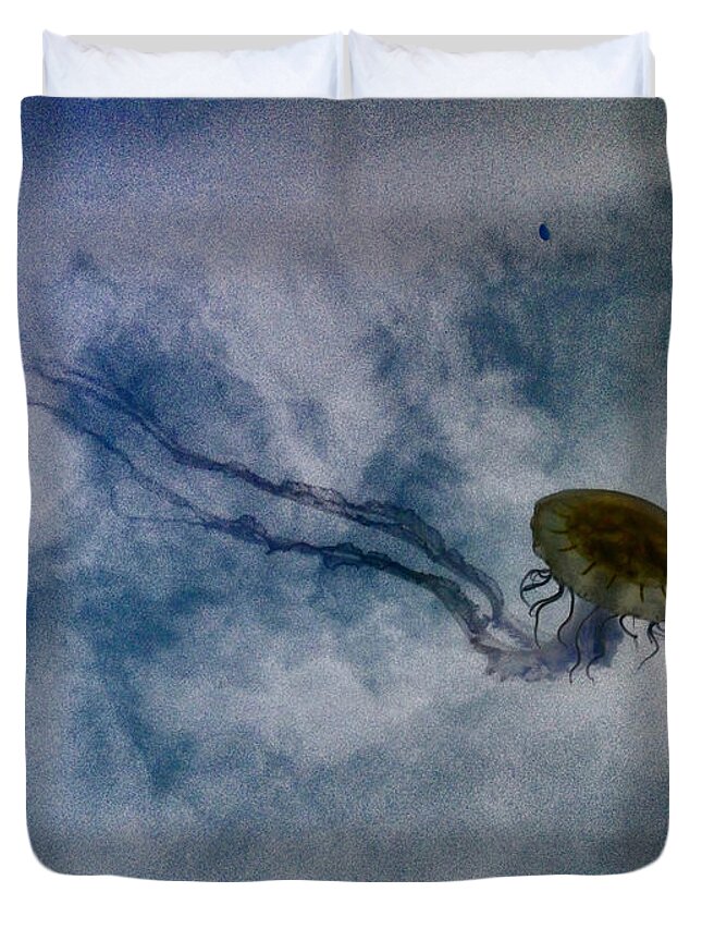 Stinging Nettlefish Duvet Cover featuring the photograph Nettlesphere by Dorian Hill