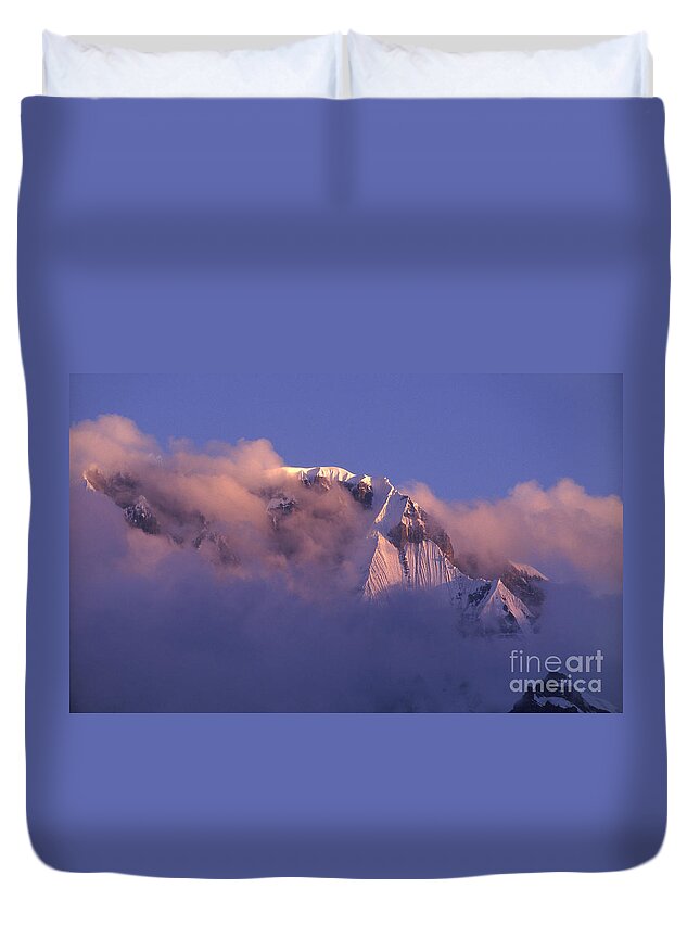 Sunset Duvet Cover featuring the photograph Nevado Ausangate Sunset Peru by Craig Lovell