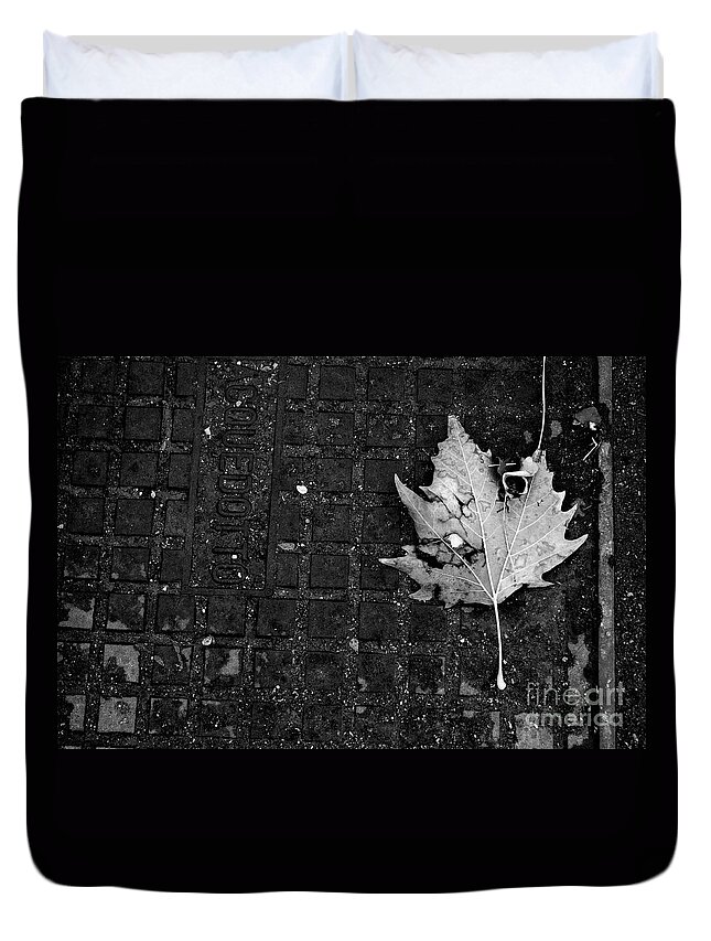 Leaf Duvet Cover featuring the photograph Never Let you Down by Donato Iannuzzi