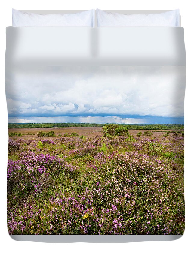 Scenics Duvet Cover featuring the photograph New Forest Nat. Park, England by Werner Dieterich