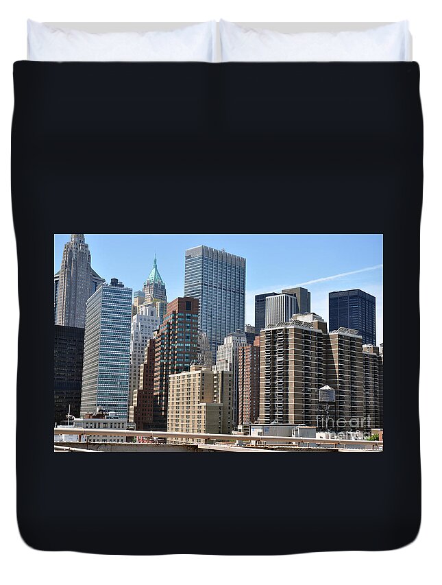 New York City Skyline Duvet Cover For Sale By Efi Bar