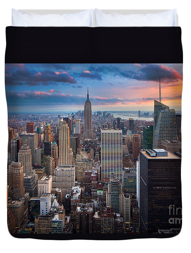 America Duvet Cover featuring the photograph New York New York by Inge Johnsson