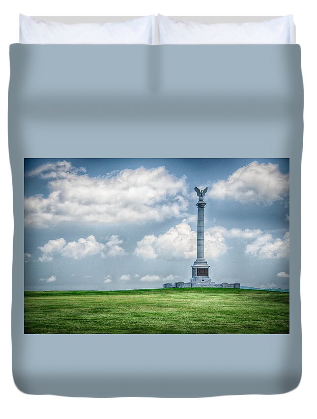 Antietam Duvet Cover featuring the photograph New York State Monument by Guy Whiteley