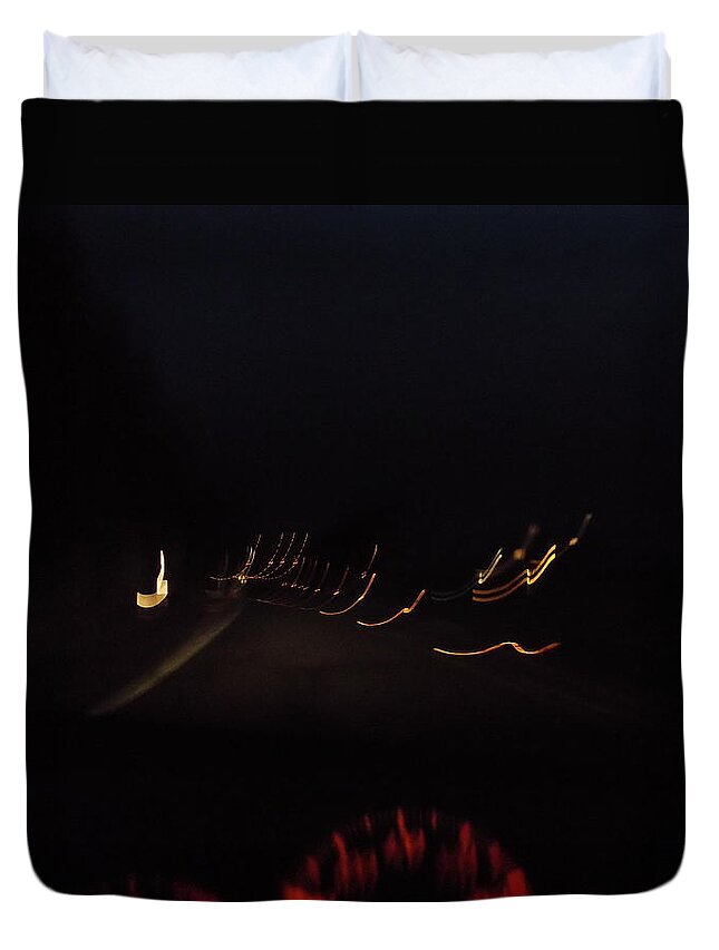 Night Duvet Cover featuring the photograph Night light series no.6 by Ingrid Van Amsterdam