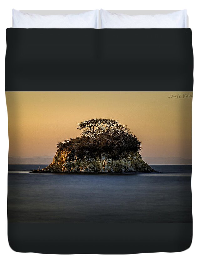 Island Duvet Cover featuring the photograph No Man is an Island by Janet Kopper