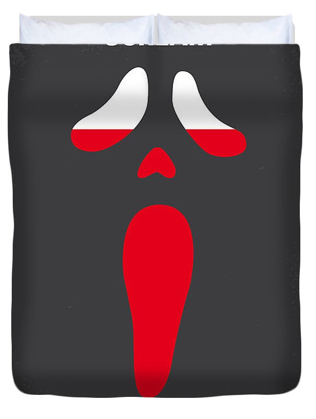 No121 My Scream Minimal Movie Poster Duvet Cover For Sale By